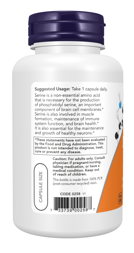 Now Foods L-Serine 500 Mg Veg Capsules