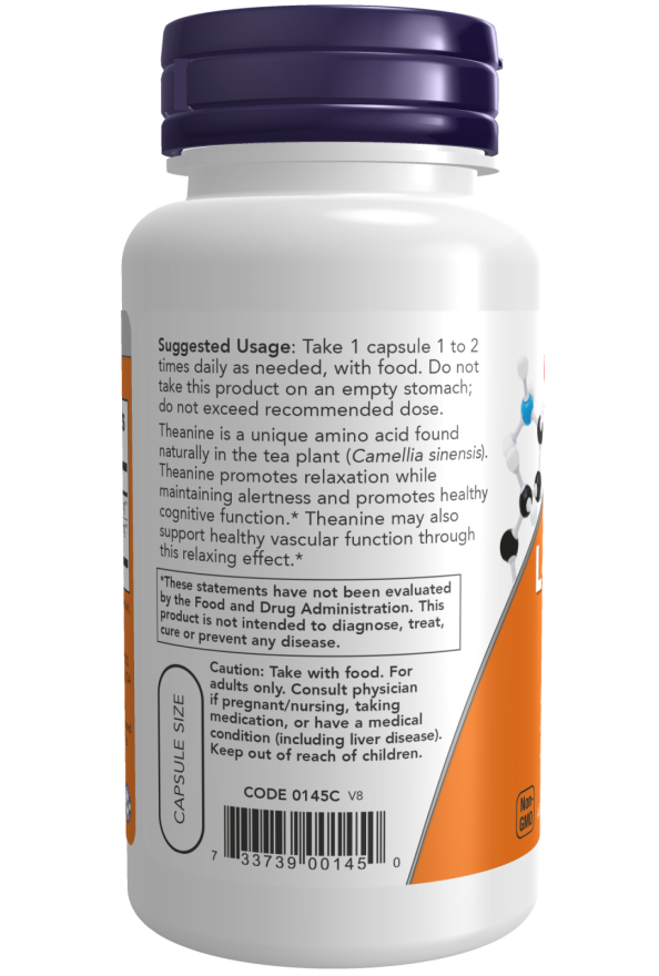 Now Foods L-Theanine 100 Mg Veg Capsules