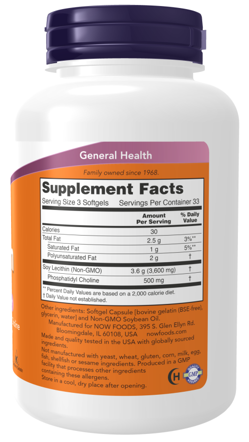 Now Foods Lecithin 1200 Mg Softgels