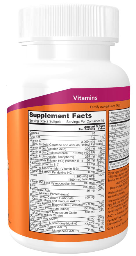 Now Foods Liquid Multi Gels Softgels