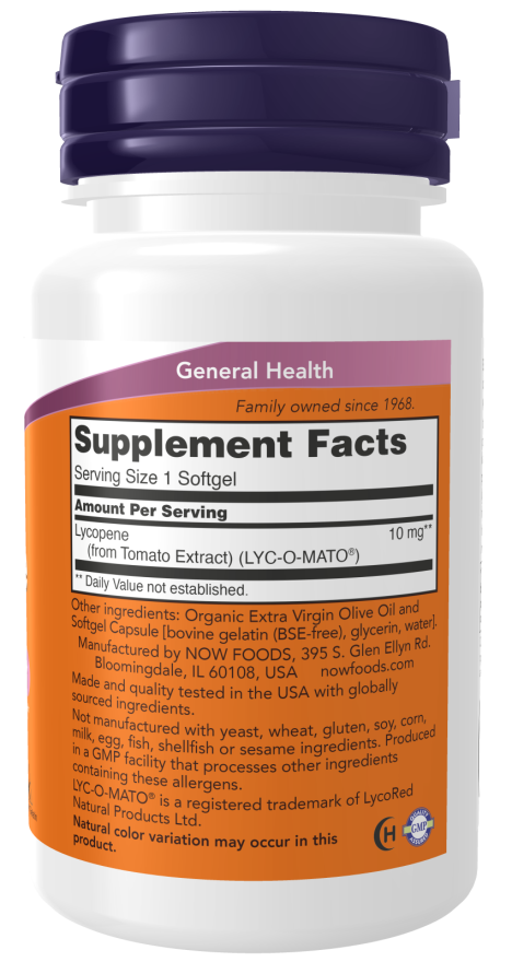 Now Foods Lycopene 10 Mg Softgels