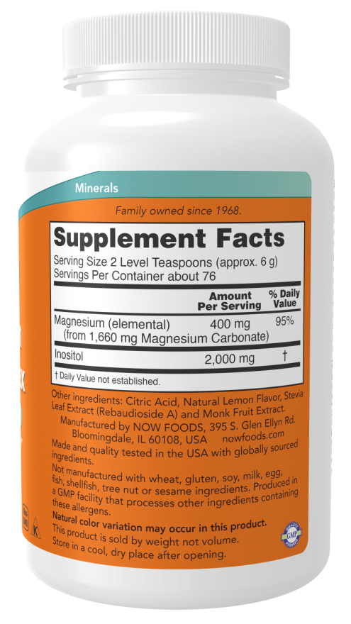 Now Foods Magnesium Inositol Relax Powder