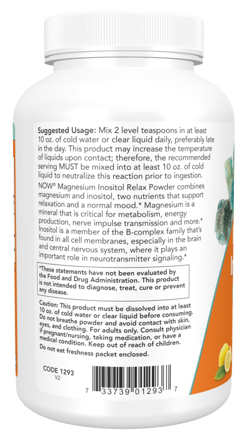 Now Foods Magnesium Inositol Relax Powder
