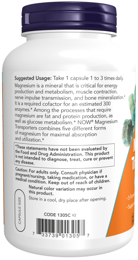 Now Foods Magnesium Transporters Veg Capsules