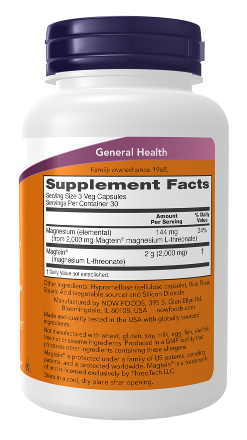 Now Foods Magtein® Veg Capsules