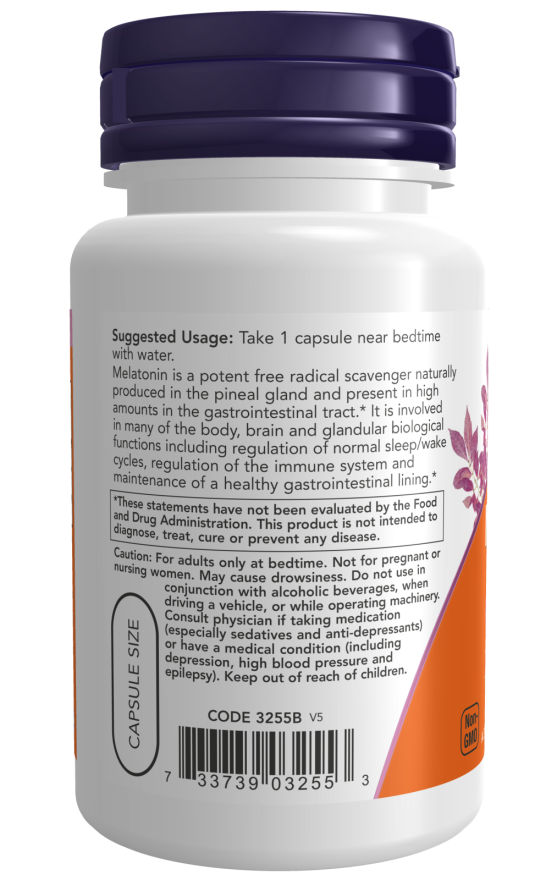 Now Foods Melatonin 3 Mg Veg Capsules