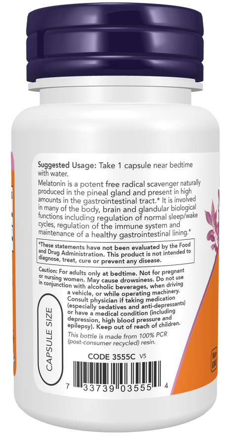 Now Foods Melatonin 5 Mg Veg Capsules