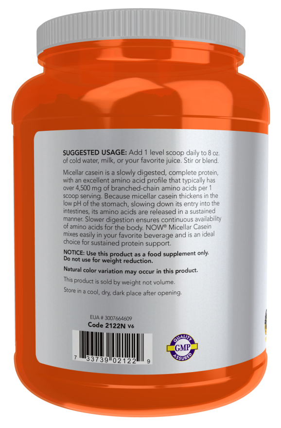 Now Foods Micellar Casein Unflavored Powder