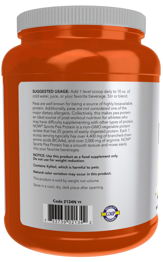 Now Foods Pea Protein Vanilla Toffee Powder