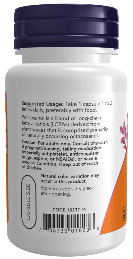 Now Foods Policosanol 10 Mg Veg Capsules