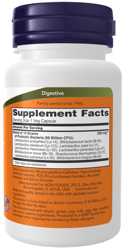 Now Foods Probiotic-10™ 50 Billion Veg Capsules