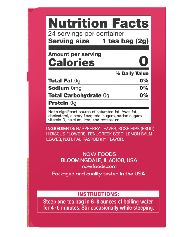 Now Foods Red Raspberry Tea