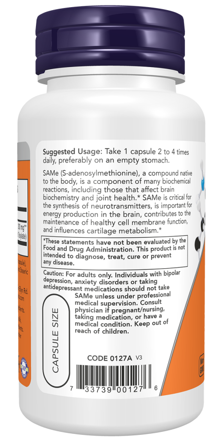 Now Foods SAMe 200 Mg Veg Capsules