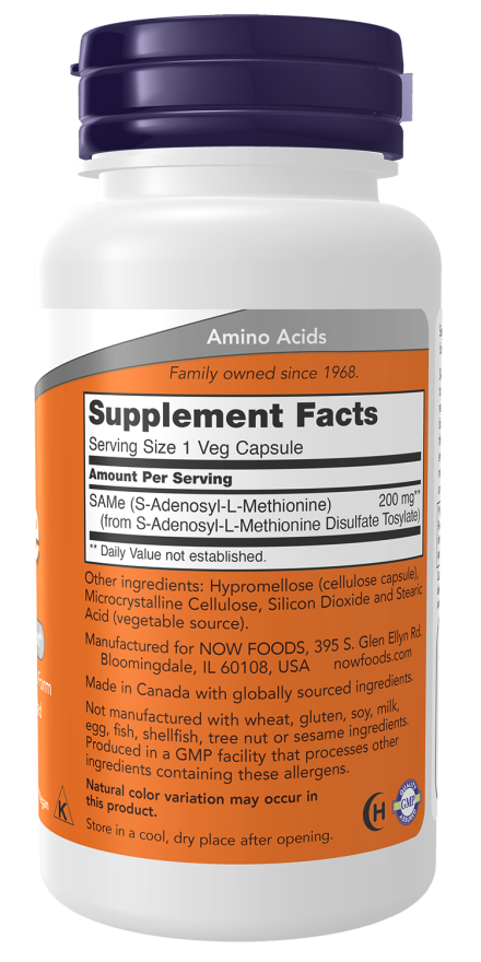 Now Foods SAMe 200 Mg Veg Capsules