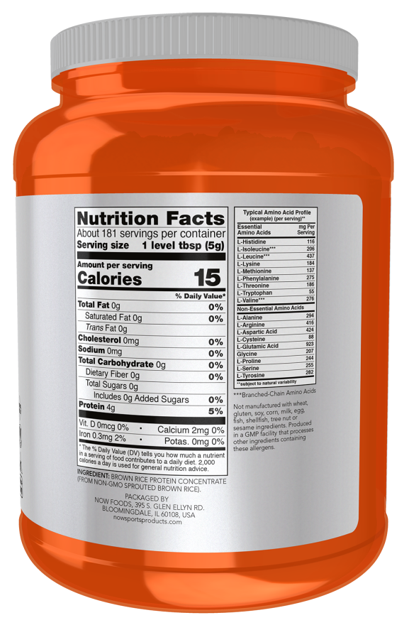 Now Foods Sprouted Brown Rice Protein Powder