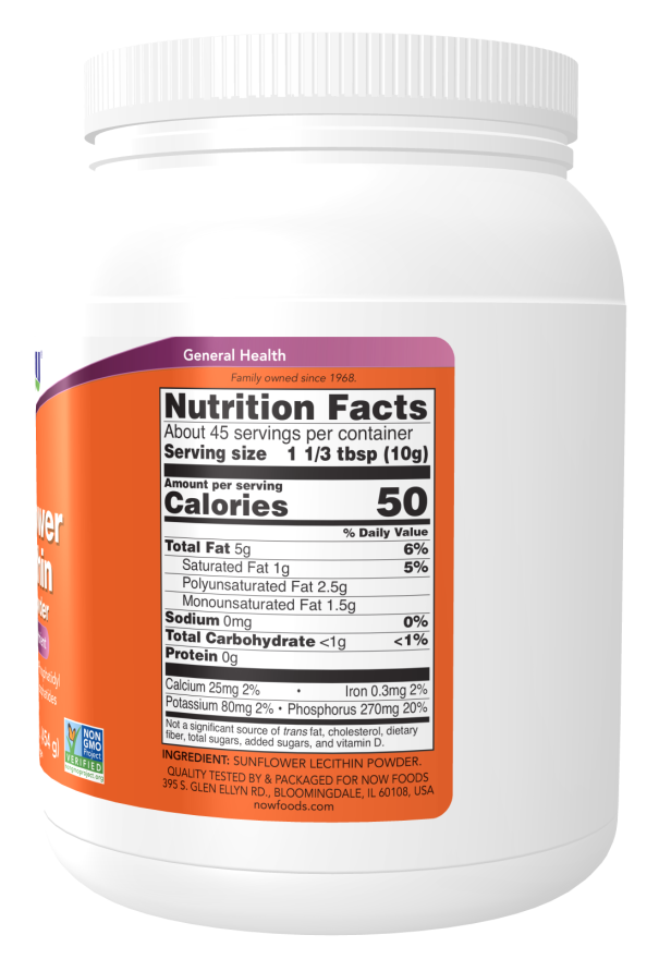 Now Foods Sunflower Lecithin Pure Powder