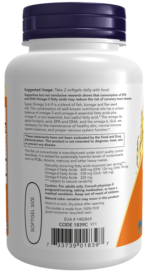Now Foods Super Omega 3-6-9 Softgels