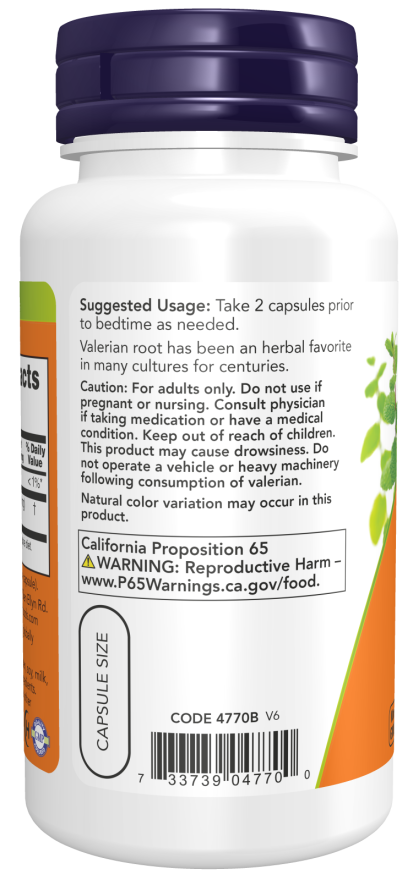 Now Foods Valerian Root 500 Mg Veg Capsules