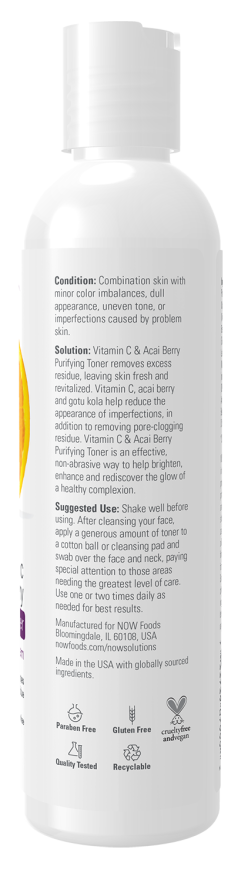 Now Foods Vitamin C & Acai Berry Purifying Toner