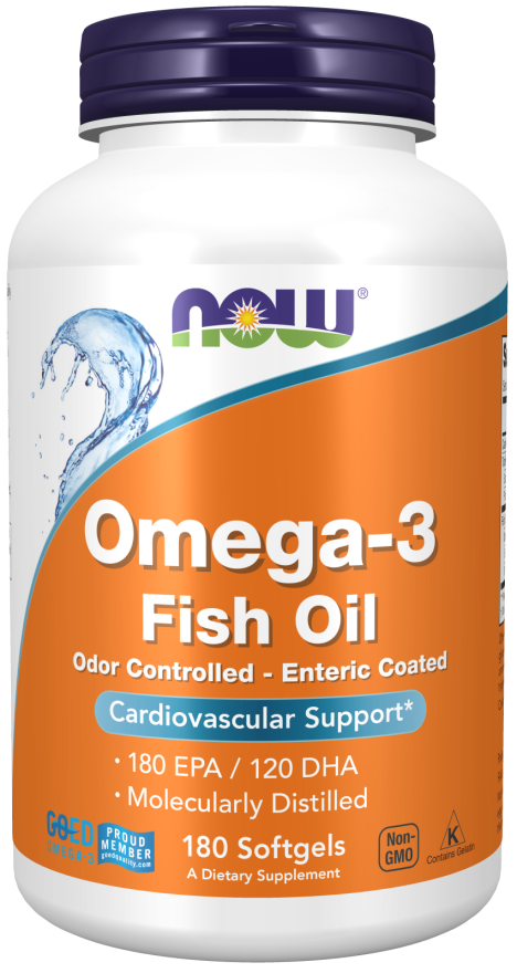Now Foods Omega-3 Molecularly Distilled & Enteric Coated Softgels