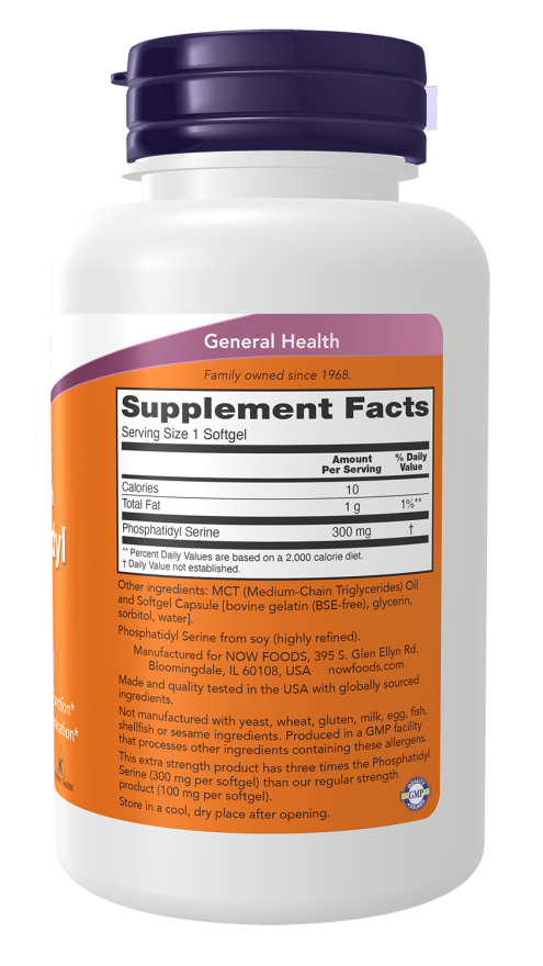 Now Foods Phosphatidyl Serine Extra Strength 300 Mg Softgels