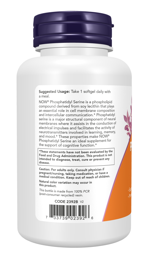 Now Foods Phosphatidyl Serine Extra Strength 300 Mg Softgels