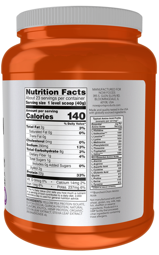 Now Foods Plant Protein Complex Chocolate Mocha Powder