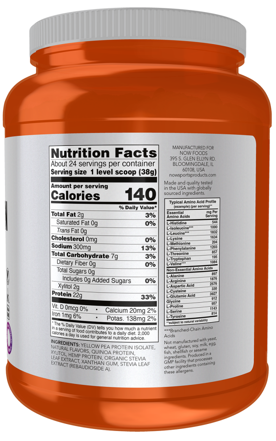 Now Foods Plant Protein Complex Creamy Vanilla Powder