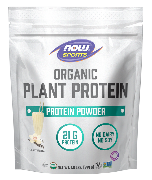 now foods Plant Protein Organic Creamy Vanilla Powder