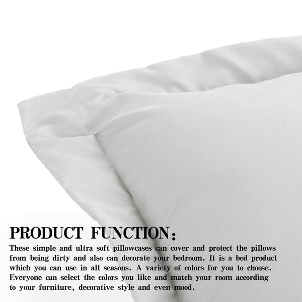 Ntbay 2 Pack 100% Microfiber Soft Pillow Shams|NTBAY®️