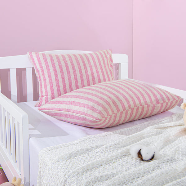 Ntbay 2 Pack Cotton Jersey Knit Stripe Toddler Travel Pillowcases|NTBAY®️