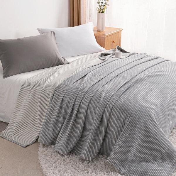 Ntbay 3-Layer Cotton Muslin Blanket - Soft Breathable And Lightweight Quilt|NTBAY®️