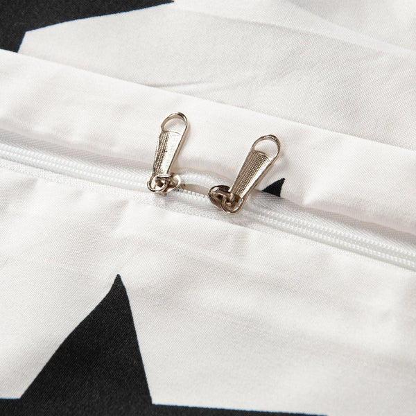 Ntbay 3 Pieces Black Stars Pattern Microfiber Duvet Cover Set|NTBAY®️