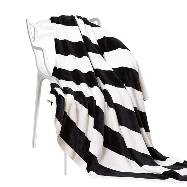 Ntbay Black And White Flannel Throw Blankets|NTBAY®️