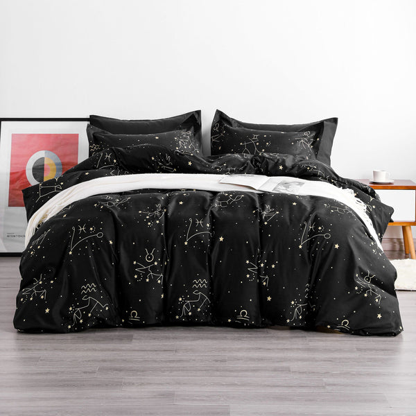 Ntbay NTBAY 2/3 Pieces Constellation Pattern Microfiber Duvet Cover Set