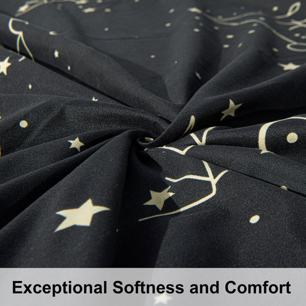 Ntbay NTBAY 2/3 Pieces Constellation Pattern Microfiber Duvet Cover Set