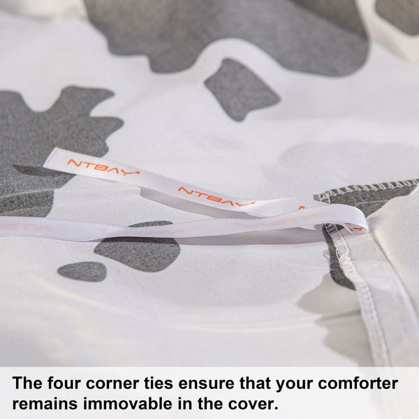 Ntbay NTBAY 2/3 Pieces Cow Pattern Microfiber Duvet Cover Set