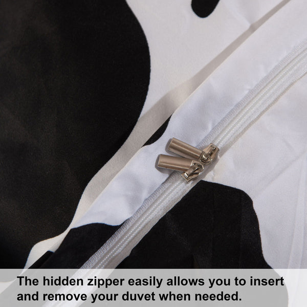 Ntbay NTBAY 2/3 Pieces Cow Pattern Microfiber Duvet Cover Set