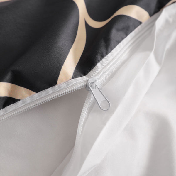 Ntbay NTBAY 2/3 Pieces Curve Pattern Microfiber Duvet Cover Set