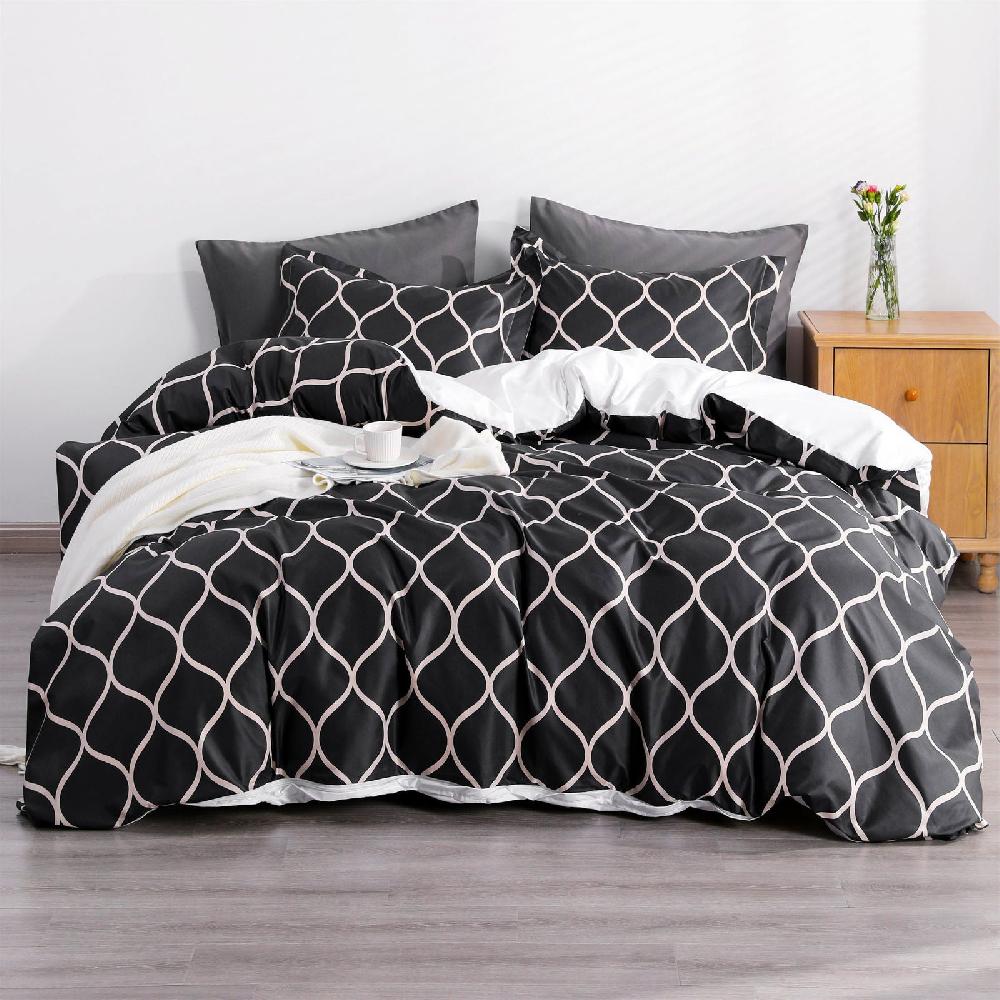 ntbay NTBAY 2/3 Pieces Curve Pattern Microfiber Duvet Cover Set