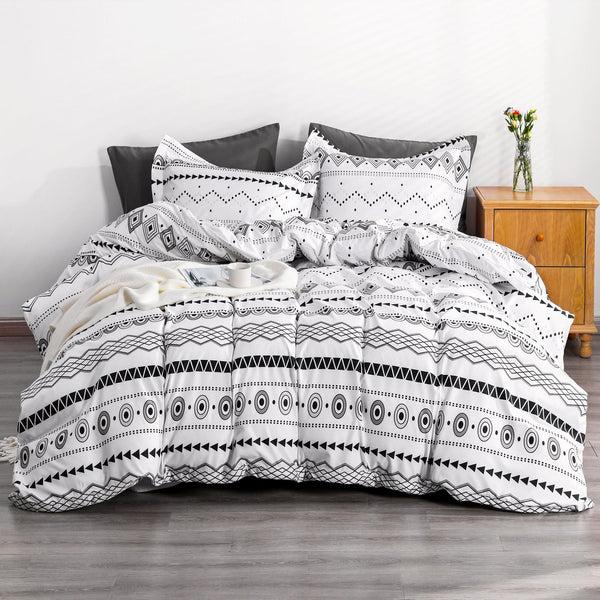 Ntbay NTBAY 2/3 Pieces Geometry Pattern Microfiber Duvet Cover Set