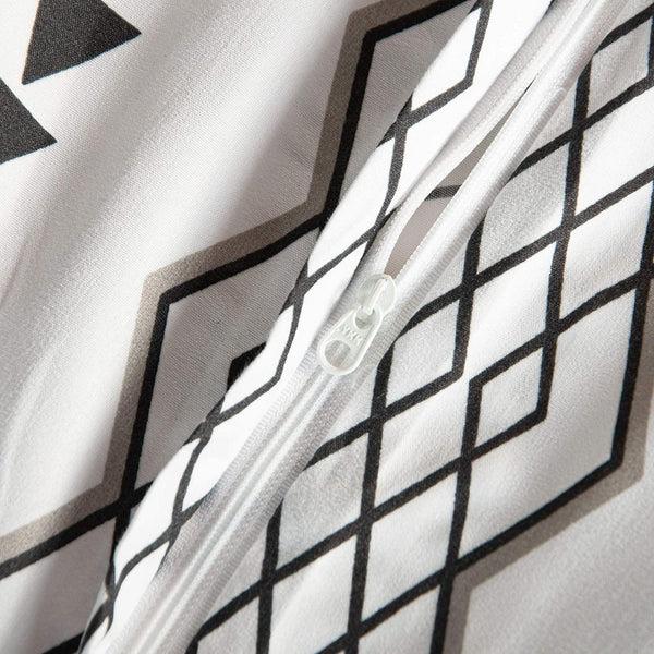 Ntbay NTBAY 2/3 Pieces Geometry Pattern Microfiber Duvet Cover Set