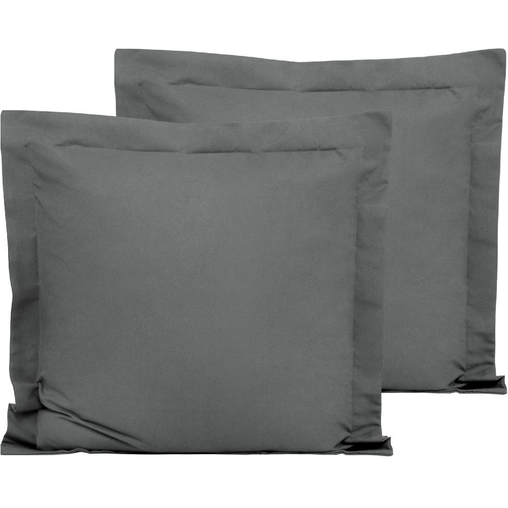 ntbay NTBAY 2 Pack 100% Microfiber Square Pillow Shams