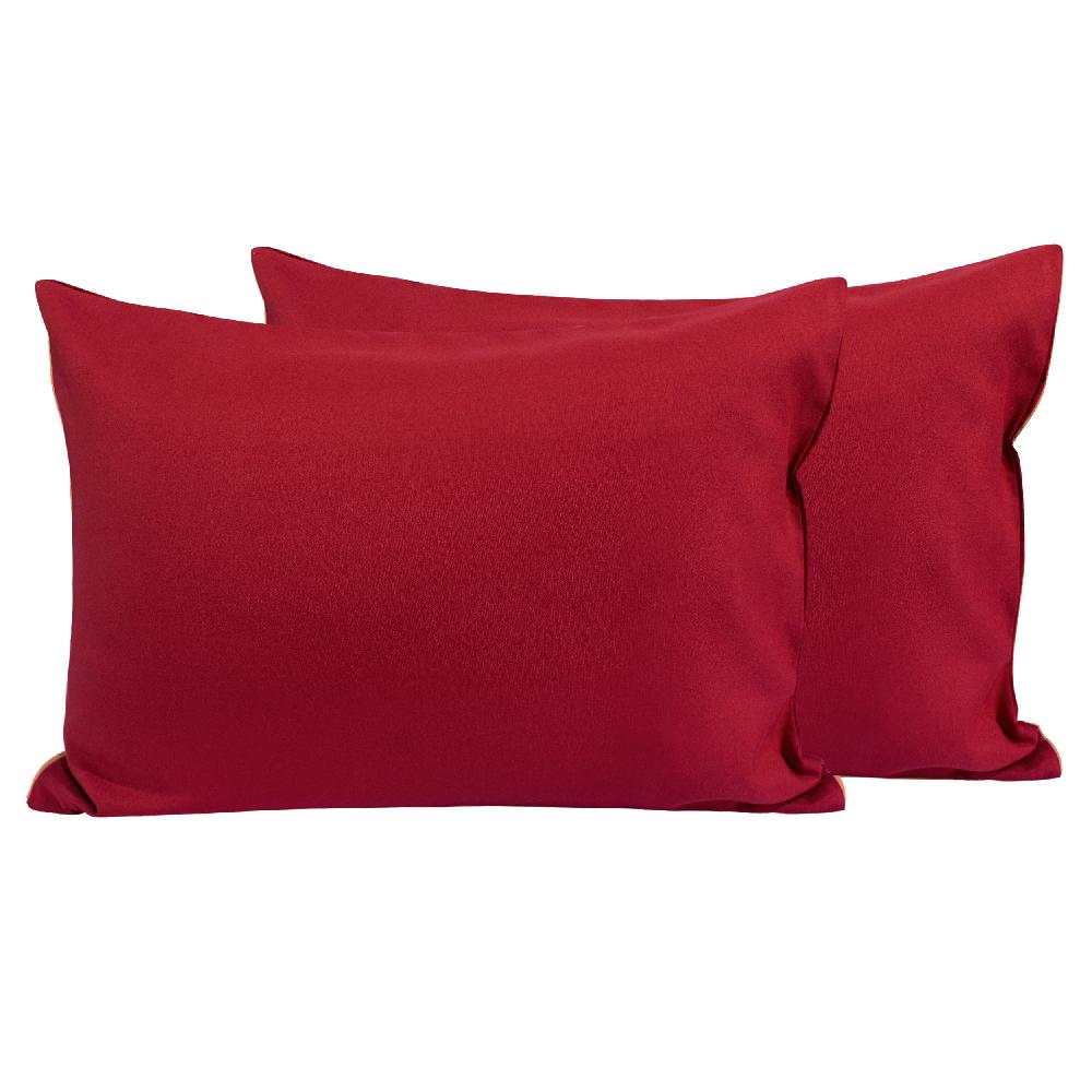 ntbay Ntbay 2 Pack Microfiber Toddler Pillowcases Ultra Soft Travel Pillow Covers with Envelope Closure 13" x 18" Wine Red