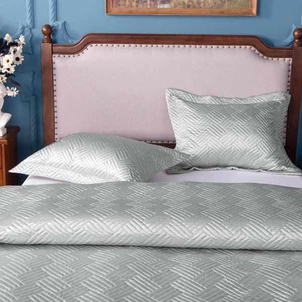 Ntbay NTBAY 2-Pack Satin Quilted Pillow Shams – Luxurious & Decorative