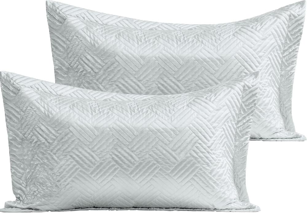 ntbay NTBAY 2-Pack Satin Quilted Pillow Shams – Luxurious & Decorative