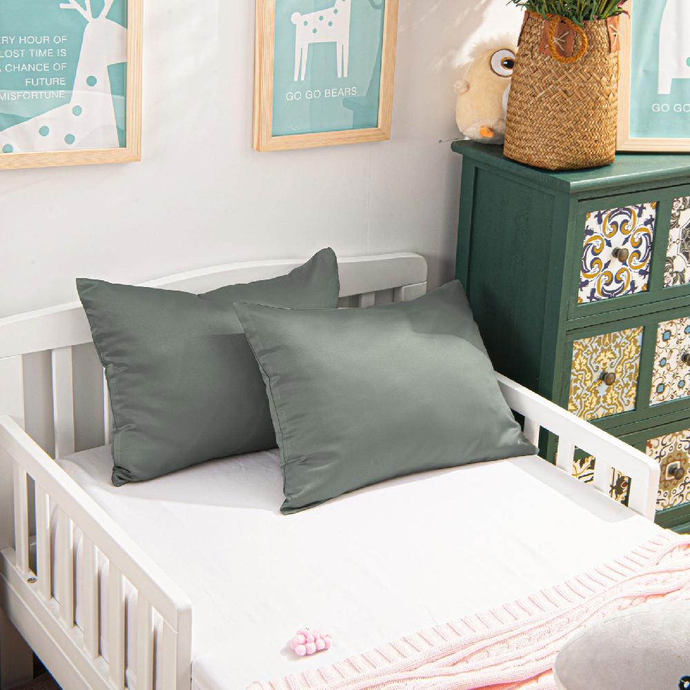 ntbay NTBAY 2 Pack Satin Toddler Pillowcases with Zipper Closure