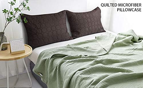 Ntbay NTBAY 2 Pack Standard (20x26 Inches) Quilted Microfiber Pillowcases