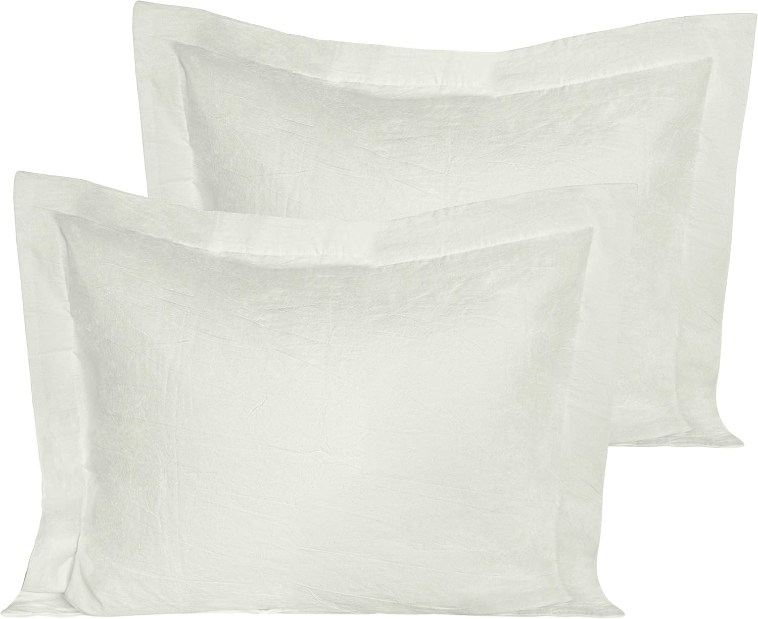 ntbay NTBAY 2-Pack Washed Cotton Pillow Shams – Soft & Breathable