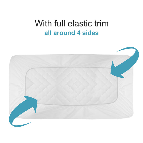Ntbay NTBAY 2-Pack Waterproof Crib Mattress Protectors – Washable
